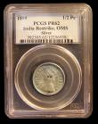 London Coins : A192 : Lot 632 : India 1/2 Pice 1899 Proof KM484, in a PCGS Holder "1899 1/2 Pc PCGS PR62 India Restrike, OMS&qu...