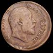 London Coins : A192 : Lot 637 : India Error One Quarter Anna 1903 struck 10% off centre with up to 2mm blank flan protruding right o...