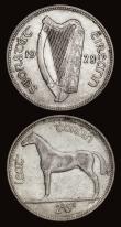 London Coins : A192 : Lot 651 : Ireland (3) Halfcrown 1928, Shillings 1928 and 1940 F-VF