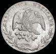 London Coins : A192 : Lot 679 : Mexico Eight Reales 1890 Go JJ Guanajuato KM#377.8 NEF with an area of slightly lighter toning on th...