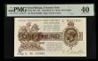London Coins : A192 : Lot 7 : One Pound Warren Fisher T24 issued 1919 prefix M/18 Extremely  Fine PMG 40 