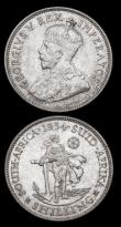 London Coins : A192 : Lot 717 : South Africa 1934 issues (2) Shilling EF and Threepence EF or better