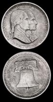 London Coins : A192 : Lot 773 : USA Half Dollar 1926 Commemoratives 1926S Oregon Trail EF and toned and 1926 Sesquicentennial of Ind...