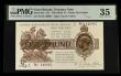 London Coins : A192 : Lot 8 : One Pound Warren Fisher T24 issued 1919 prefix W/78 Choice Very Fine PMG 35 
