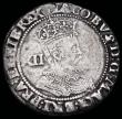 London Coins : A192 : Lot 875 : Shilling James I Second Coinage 1604-19, mintmark Grapes Fine details with some scratches and surfac...