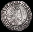 London Coins : A192 : Lot 876 : Shilling James I Second Coinage 1604-19, mintmark Lis about Fine