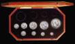 London Coins : A192 : Lot 897 : Proof Set 1902 Matt Finish Silver Set Crown - Maundy Penny (9 coins) darkly toned aFDC except the Ma...