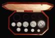 London Coins : A192 : Lot 898 : Proof Set 1902 Matt Finish Silver Set Crown - Maundy Penny (9 coins) nFDC two or three coins with th...