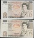 London Coins : A192 : Lot 90 : Fifty Pounds Somerset B352 issued 1981 (2) prefix B01 AU and prefix B90 VF