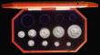 London Coins : A192 : Lot 900 : Proof Set 1902 Matt Finish Silver Set Crown - Maundy Penny (9 coins) nFDC-FDC some coins toning, com...