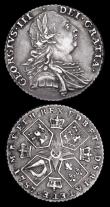 London Coins : A192 : Lot 911 : Shilling 1787 (2)  with Hearts GVF, Sixpence no Hearts VF