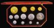 London Coins : A193 : Lot 1043 : Proof Set 1902 Long Matt Set (13 coins) Gold Five Pounds, Two Pounds, Sovereign, Half Sovereign, wit...