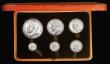 London Coins : A193 : Lot 1050 : Proof Set 1927 (6 coins) Crown to Silver Threepence nFDC some coins pleasantly toned, in the hard re...