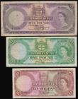 London Coins : A193 : Lot 109 : Fiji Young QEII at right (3) 5 Pounds 1.9.1959 Fine with some inked annotations, 1 Pound 1.12.1961 V...