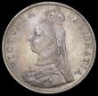 London Coins : A193 : Lot 1208 : Double Florin 1890 ESC 399, Bull 2703, GEF/UNC with a pleasing light tone over original brilliance