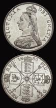 London Coins : A193 : Lot 1209 : Double Florins (2) 1889 and 1890 both EF
