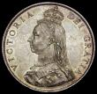 London Coins : A193 : Lot 1250 : Florin 1887 Jubilee Head, Bull 2953 AU/UNC and prooflike with a deep and pleasing tone