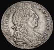 London Coins : A193 : Lot 1354 : Halfcrown 1697E Large Shields, Large Later Harp, NONO edge, ESC 547, Bull 1077 VF with adjustment li...