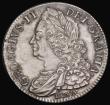 London Coins : A193 : Lot 1365 : Halfcrown 1746 LIMA ESC 606, Bull 1688 EF, with an attractive tone