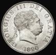 London Coins : A193 : Lot 1370 : Halfcrown 1820 George III ESC 625, Bull 2105 AU with some scratches and contact marks obverse