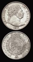 London Coins : A193 : Lot 1423 : Halfcrowns (2) 1816 bright VF and 1818 nEF a gentle edge bump and once cleaned