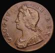 London Coins : A193 : Lot 1460 : Halfpenny 1730 GEOGIVS error Peck 837 VF with some thin scratches on the S of GEOGIVS