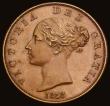 London Coins : A193 : Lot 1474 : Halfpenny 1858 8 over 7 Peck 1548 Chocolate Unc/AU
