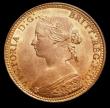London Coins : A193 : Lot 1475 : Halfpenny 1860 Beaded Border Freeman 258 dies 1+A, Choice UNC, with almost full lustre, in an LCGS h...
