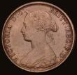 London Coins : A193 : Lot 1487 : Halfpenny 1865 5 over 3 Freeman 297 dies 7+G, NEF with some contact marks