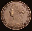 London Coins : A193 : Lot 1488 : Halfpenny 1865 5 over 3 Freeman 297 dies 7+G, VF