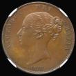 London Coins : A193 : Lot 1556 : Penny 1853 Ornamental Trident Peck 1500 Chocolate UNC in a NGC Holder UNC DETAILS CLEANED