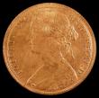 London Coins : A193 : Lot 1588 : Penny 1868 Freeman 56 dies 6+G Lustrous Unc or near so and graded 75 by CGS