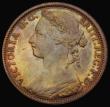 London Coins : A193 : Lot 1606 : Penny 1875H Freeman 85 dies 8+J EF with an attractive and colourful appearance, the reverse with som...