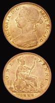 London Coins : A193 : Lot 1623 : Penny 1888 and 1889 both AU-UNC and with good degrees of lustre