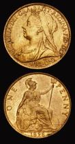 London Coins : A193 : Lot 1630 : Penny 1898 and 1900 both lustrous Unc 