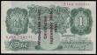 London Coins : A193 : Lot 20 : One Pound Peppiatt B239A Guernsey overprint series E10A 228541, "Withdrawn from circulation Nov...