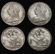 London Coins : A193 : Lot 2058 : Crowns (5) 1900 LXIII Fine, 1900 LXIV Good VF, 1902 VF, 1935 Unc, 1937 Unc