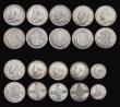London Coins : A193 : Lot 2133 : Halfcrowns to Threepences (21) comprising Halfcrowns (6) 1920 Bright Finish ESC 767, Davies 1672, di...