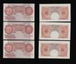 London Coins : A193 : Lot 40 : Ten Shillings Beale B266 issued 1950 first series consecutives (6)  Z72Z 847727 to 847732 Unc or ver...