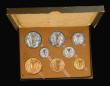 London Coins : A193 : Lot 401 : Ireland Mint Set 1928 (8 coins) Halfcrown to Farthing UNC with some toning, in the original green ca...