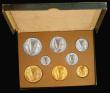 London Coins : A193 : Lot 402 : Ireland Proof Set 1928 (8 coins) Halfcrown to Farthing nFDC with some toning, in the original green ...
