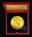 London Coins : A193 : Lot 581 : Coronation of Edward VII 1902 31mm diameter Eimer 1871 in gold, by G.W.de Saulles. Obverse: Bust rig...