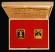 London Coins : A193 : Lot 664 : Stamp Replica Set, The Siege of Mafeking (2 stamp replicas) in 18 carat gold One Penny (12 grams) an...