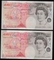 London Coins : A193 : Lot 72 : Fifty Pounds Bailey Houblon reverse 2006 B404 (2 consecutives) R62 716947 and 948 Unc