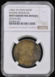 London Coins : A193 : Lot 799 : India Mint Error One Rupee (1862-76) reverse brockage in a NGC Holder REVERSE BROCKAGE MINT ERROR FI...