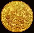 London Coins : A193 : Lot 863 : Peru 100 Soles Gold 1959 KM#231 A/UNC and lustrous with some hairlines