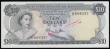 London Coins : A193 : Lot 90 : Bahamas 10 Dollars ND(1974) the rarer Allen signature Pick 38b AU-Unc (light centre fold) red ink sm...