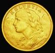 London Coins : A193 : Lot 928 : Switzerland 20 Francs 1927B KM#35.1 AU/UNC