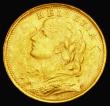 London Coins : A193 : Lot 929 : Switzerland 20 Francs 1935 LB KM#35.1 UNC