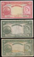 London Coins : A193 : Lot 94 : Bahamas Young QE II portrait (1953) (3) 10 Shillings Sweeting and Bethel Pick 14c AU but with two ar...